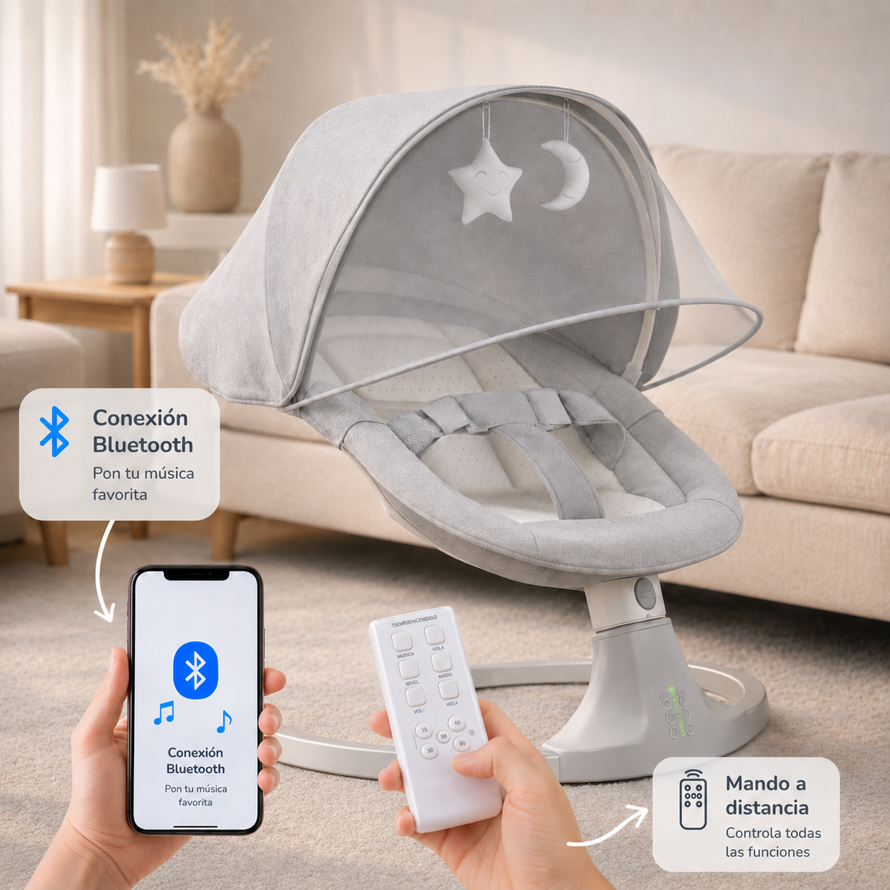 CalmBaby | Mecedora eléctrica para bebés